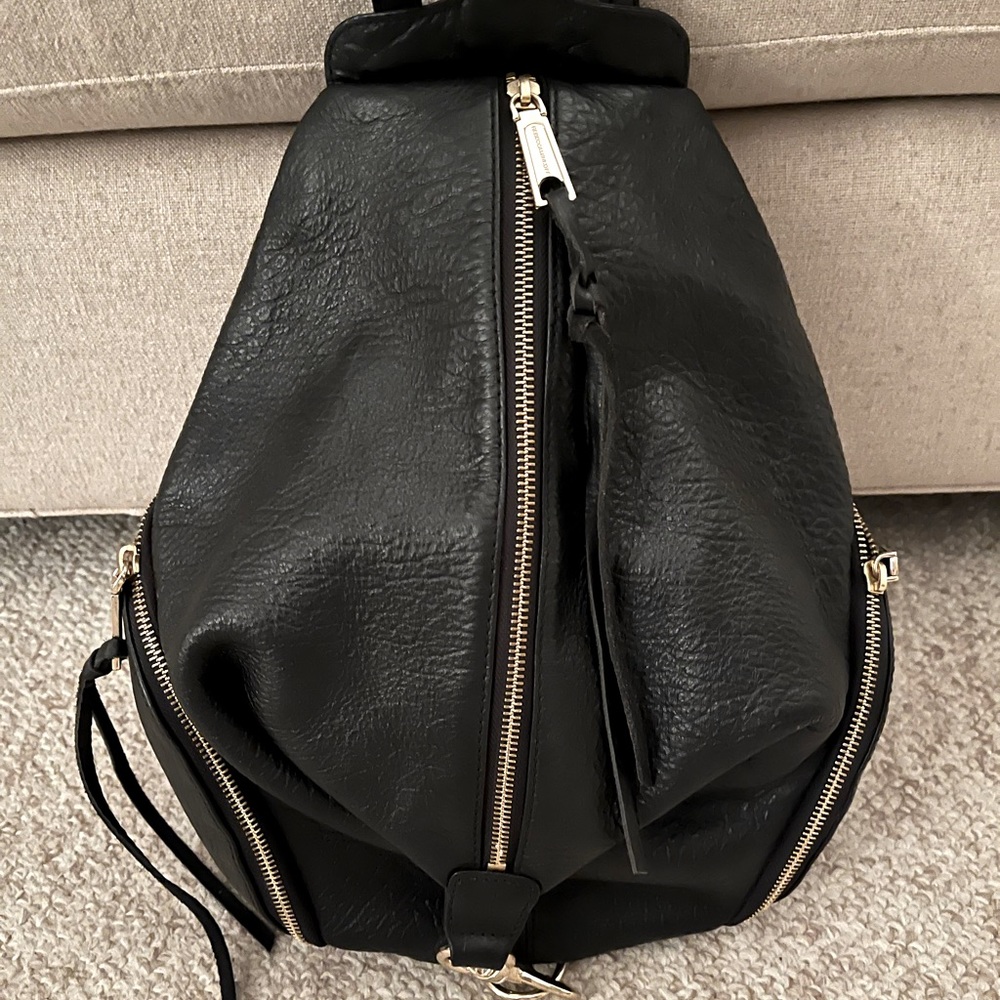 Rebecca Minkoff black leather backpack